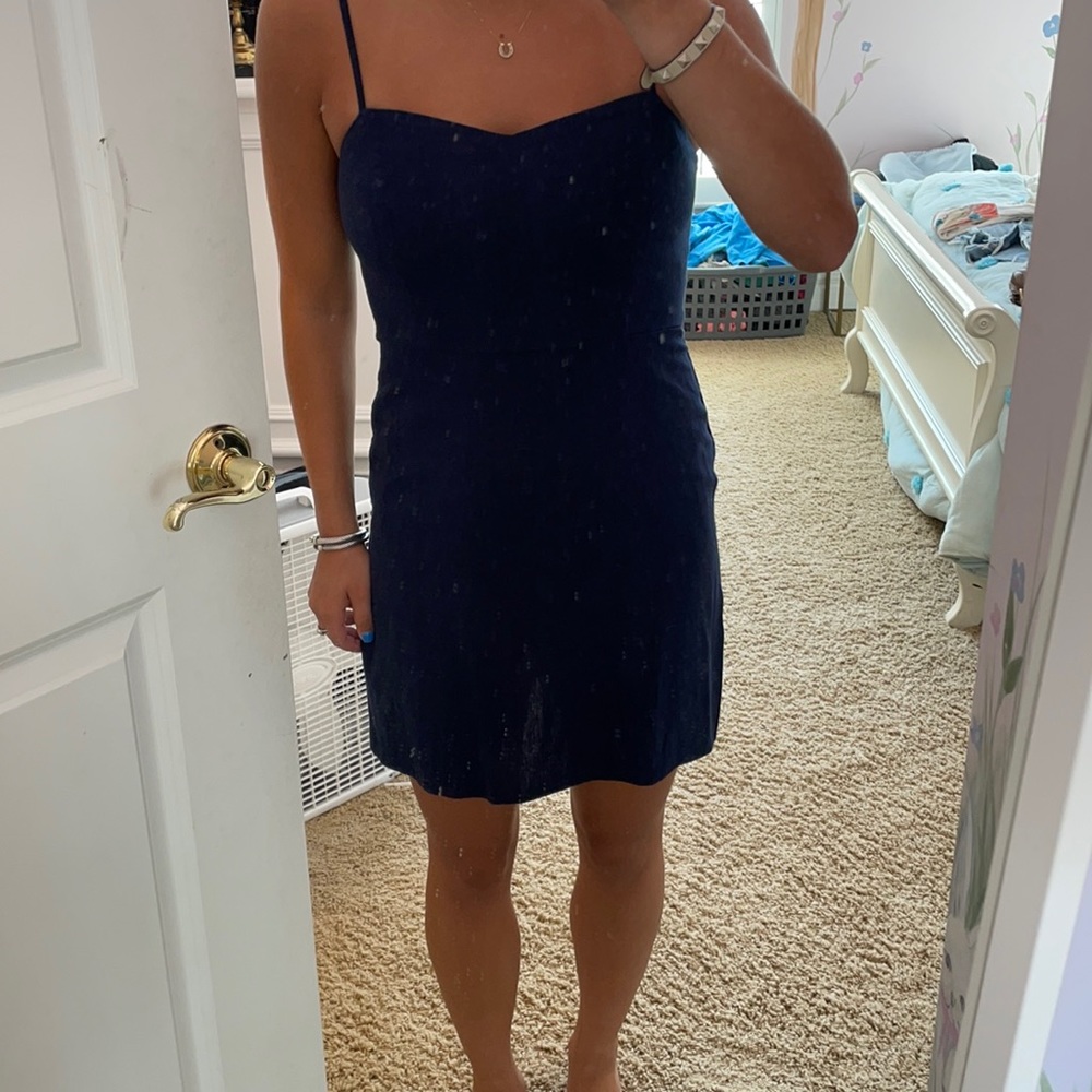 Forever 21 Navy Linen Dress
